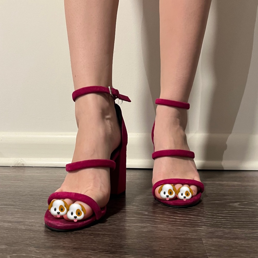 Fuchsia Suede Heels